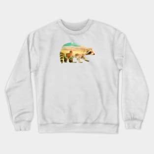 Raccool silhouette with photograph artwork Crewneck Sweatshirt